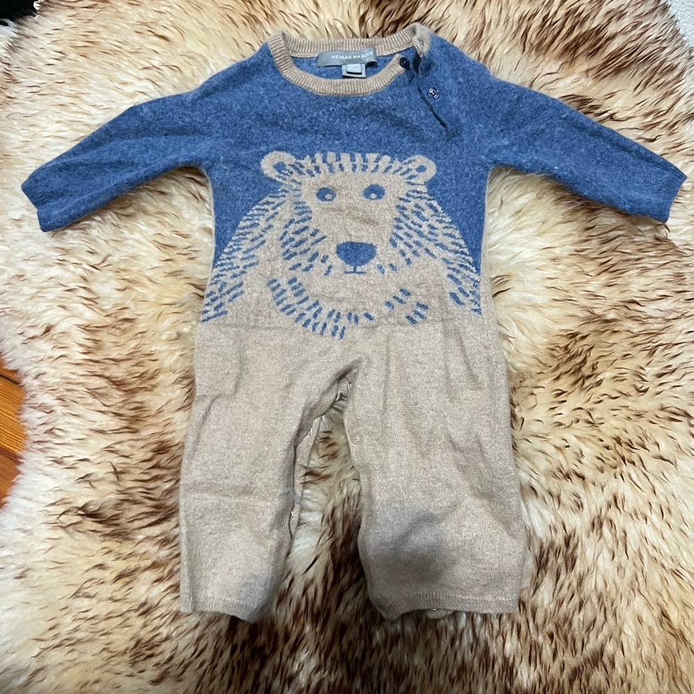 Neumann Marcus cashmere boys onesie.